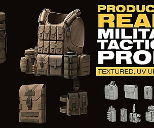 Military Tactical Props UV : Textured