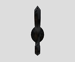 Coat Wall Hook - Black Metal