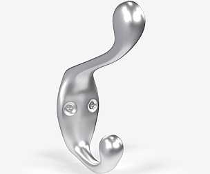 Coat Wall Hook - Silver