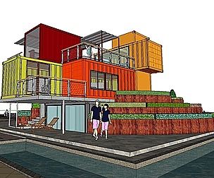 City Simple Art Building-Container-01