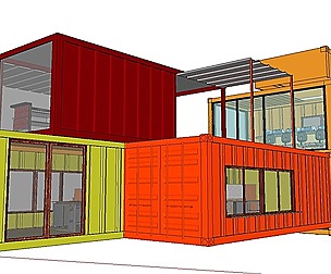 City Simple Art Building-Container-031