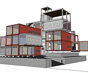 City Simple Art Building-Container-036