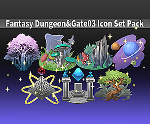 Fantasy Dungeon&Gate03 Icon Set Pack