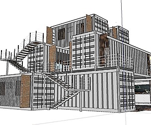 City Simple Art Building-Container-068