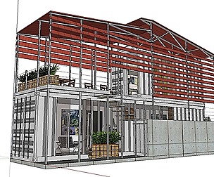 City Simple Art Building-Container-076