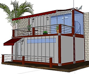 City Simple Art Building-Container-097