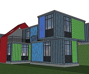 City Simple Art Building-Container-0112