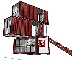 City Simple Art Building-Container-0114