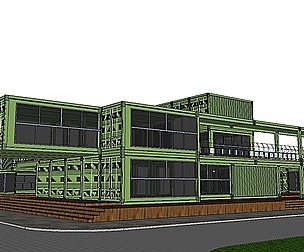City Simple Art Building-Container-0127