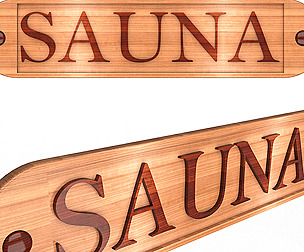 Wooden Sauna Sign