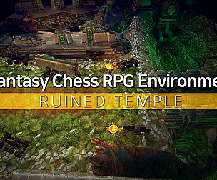 Fantasy Chess RPG Environment - Ruined Temple
