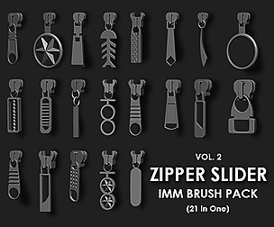 Zipper Slider IMM Brush Pack 21 in One vol 2