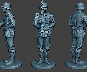 German musician soldier ww2 Stand Tambourstock G8