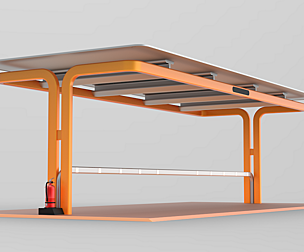 Electric Vehicle Charging Station public bike rack