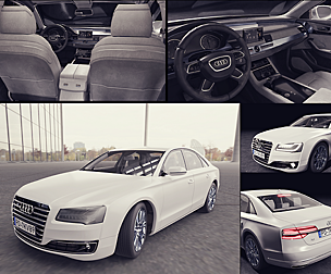 3D model White Car Audi A8