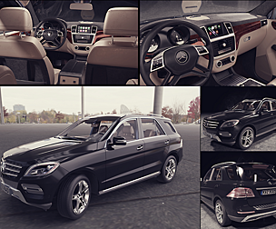 3D black car mercedes benz mL model