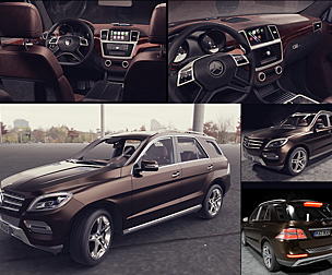 Brown Car Mercedes Benz ML 3D model
