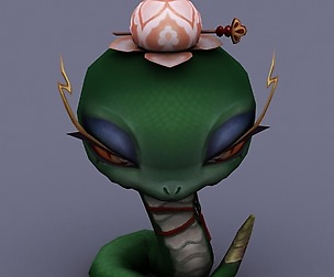 snake green cartoon