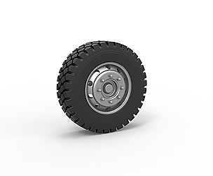 Military truck wheel 1:25