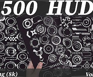 500 HUD png (8k) vol.1