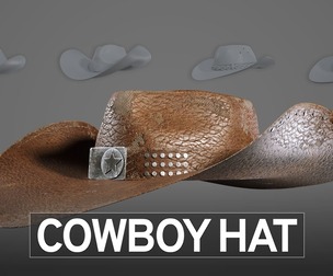 40 Cowboy Hat Basemesh Vol.02 (Game Ready)