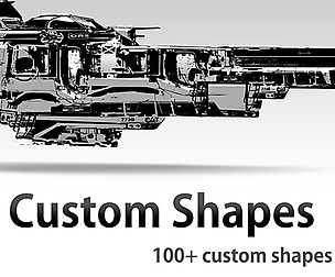 Industrial Custom shapes pack for Photoshop