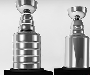 Hockey stanley cup trophy low poly