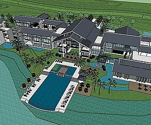 Resort-Chinese style building