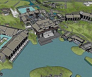 Resort-Chinese style building 03