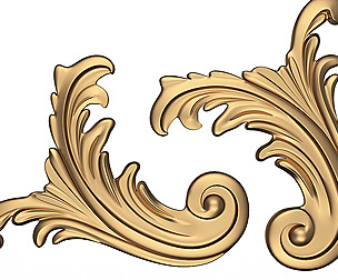 Corner Carved Plaster Molding Decoration 07