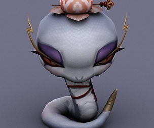 snake white cartoon