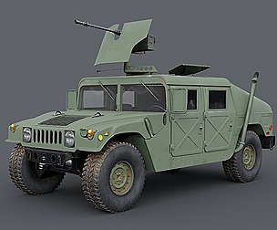 Humvee M998 M1025 Weapons Carrier Slant Back