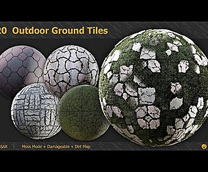 20 Outdoor Ground Tiles SBSAR