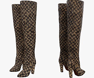 Women's leopard skin boots
