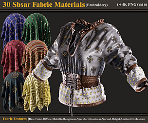 30 Sbsar Fabric Materials + Textures