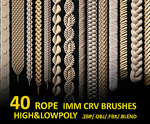 40 ROPE IMM BRUSHES(HIGH&LOWPOLY) + MESHES