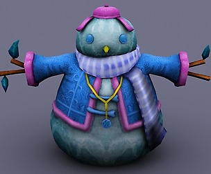 snowman blue cartoon