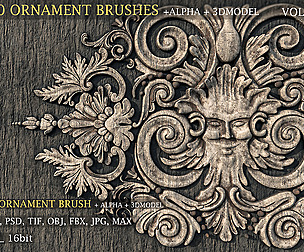 60 ORNAMENT BRUSHES+ALPHA+3DMODEL