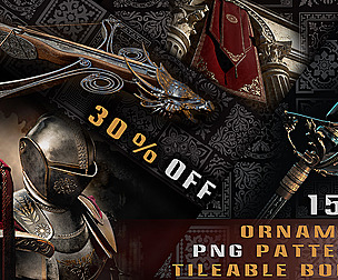 +1500 ornamental pattern and border PACK(30% OFF)