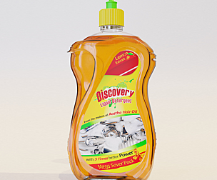 dishwash shampoo bottle with cap