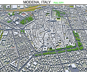 Modena city Italy 3d model 150km