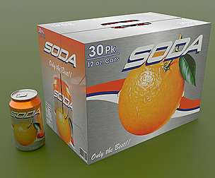 30 Pack Soda Case and Can