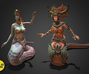 Fantasy Creature - Combat SnakeGirl