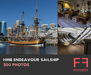200 photos of HMB Endeavour Sailship