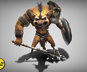 Dungeon Fantasy Monster - Hyena Charge Warrior