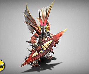 Dungeon Fantasy Monster - Noble Lizard Warrior 1