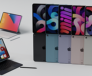 Apple ipad 2021 with cover, keyboard and pencil