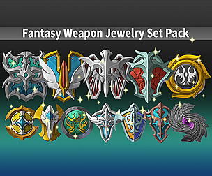 Fantasy Warrior Weapon Shield3 Set Pack
