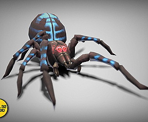 Dungeon Fantasy Monster - Blue Web Spider