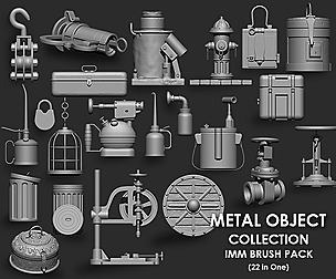 Metal Object Collection IMM Brush Pack 22 in One